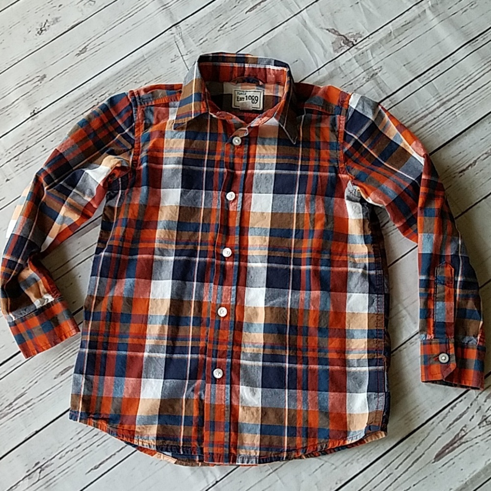 Children's Place long sleeve orange shirt sz small